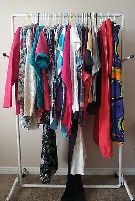 Vtg 80s Womens Clothes Lot.tops.dressespants.shorts.skirts 35 Pc • $115