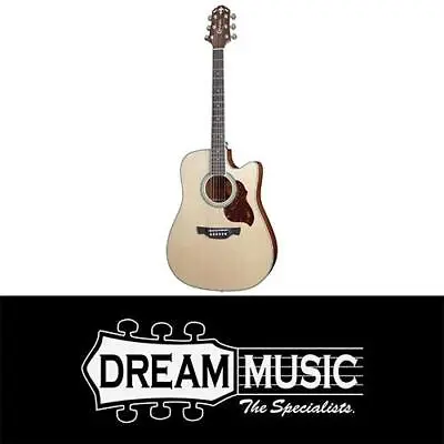 Crafter DE 6/N Dreadnought Cutaway Acoustic Electric Guitar W/ Hard Case RRP$799 • $599