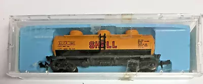 (N) ATLAS 2291 3-Dome Tank Cars Shell SCCX 1245 Yellow Good 8.5/10 • $20.85