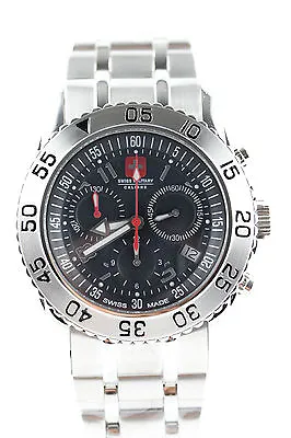 Swiss Military Calibre Catalina Men's Watch Chronograph Date Stainless Steel Band • $247.79