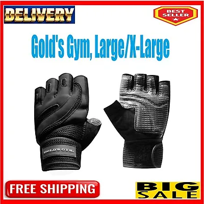 £12.90 • Buy Gold?s Gym Classic Weightlifting Wrist Wrap Gloves, Large/X-Large