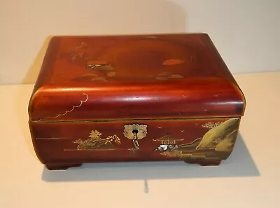 Vintage Japanese Musical Jewellery Box With Key • £14.99