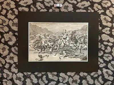 Antique Iconic Art Print Of THE CHARGE OF THE LIGHT BRIGADE   1890-1900  Rare • £18.39