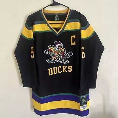 Charlie Conway #96 Mighty Ducks Movie Hockey Jersey White Green Black Size XL • $37.99