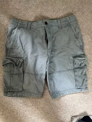 Fat Face Shorts Mens Cargo Cotton Ocean Green 38 • £30