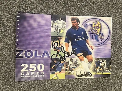 £9.99 • Buy Gianfranco Zola Chelsea Football Hand Signed Card