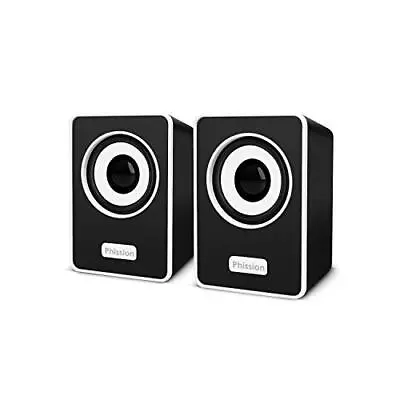 Computer Speakers Phission Mini Speaker With Stereo Sound 6W USB Powered 3.5 ... • $14.92