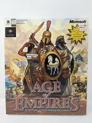 Age Of Empires 1998 Big Box Windows 95 98 NT4.0 Vintage PC Game 1.0 Sealed Game • $749.99