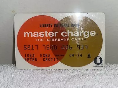 Vintage Master Charge Credit Card Exp 1974 • $35