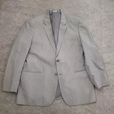 Merona Jacket Mens 48 Regular Gray Long Sleeve Blazer Business Coat Casual Adult • $13.99