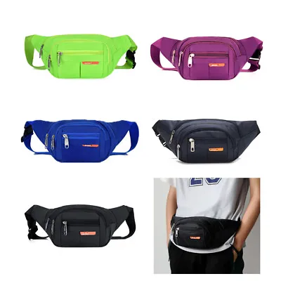 Unisex Large Waterproof Waist Bum Bags Fanny Pack Belt Pouch Wallet Travel Bag • £5.99