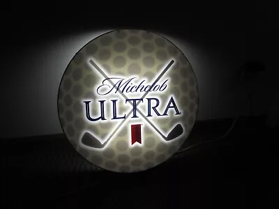 Michelob Ultra Lighted Beer Bar Sign Golf Ball & Clubs Background (LED) • $170