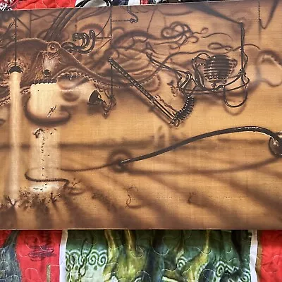 Fantastic Huge Jason Brammer Acrylic Painting. Octopus Steampunk Trompe L’ Oeil • $850