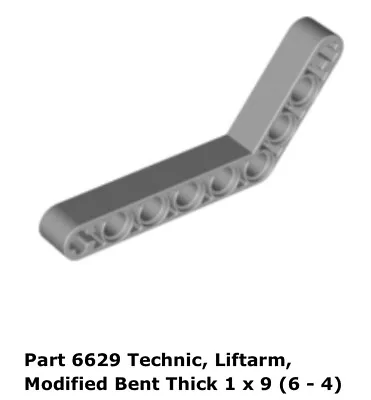 Lego 2x 6629 Light Bluish Gray Technic Liftarm Modified Bent 8039 • $6.75