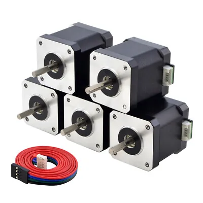 STEPPERONLINE Nema 17 Stepper Motor 55Ncm 48mm 2A 4-lead W/1m Cable 3D Printer • £10.90