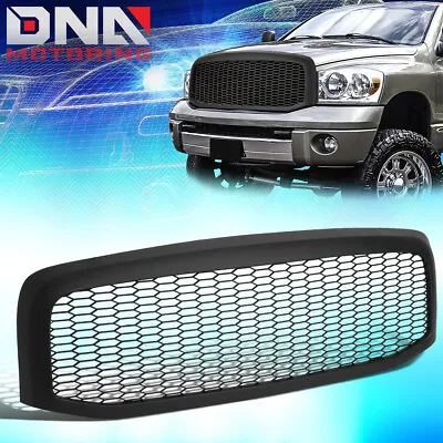 For 2006-2009 Dodge Ram Truck Matte Black Mesh Front Bumper Grille Grill Frame • $78.88