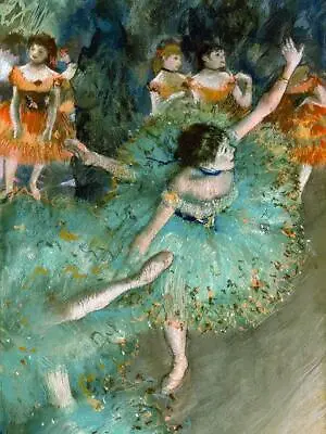Edgar Degas Dancer In Green (1879) Swaying Dancer Ballerina Wall Art Print • £4.49