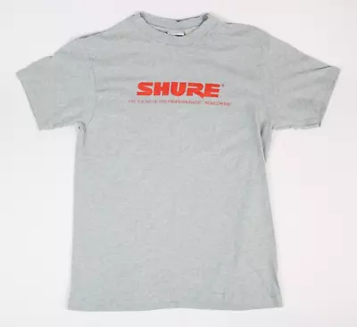 Vintage Shure Sound Professionals Music Equipment Heather Gray T-shirt Large USA • $9.99
