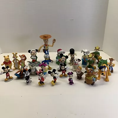 Lot Of 28 Disney PVC Plastic Figures 1990s - 2020s Mickey Mouse Minnie Pooh • $20