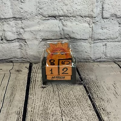 £5 • Buy 10cm Brown Sunrise Vintage Style Wooden Perpetual Eternal Calendar Blocks Day