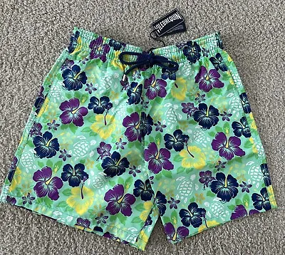 NWT 100% Authentic Vilebrequin MOOREA Swim Trunks - GREEN XL - MEN - EXTRA LARGE • $125