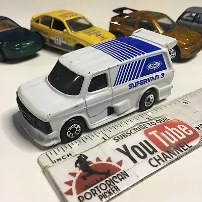 1987 Matchbox White Automotive Superstars Ford Racing Van Die Cast 1/64 Macau • $1.95