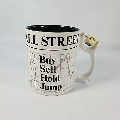 Dept 56 Spinners Wall Street Stock  Buy Sell Hold Jump  Coffee Mug Spinner Dice • $9.50