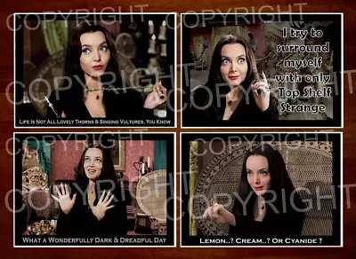 MORTICIA ADDAMS FAMILY 1960s RETRO TV SERIES FUNNY MEME COLOR POSTER SET • $32.14