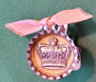 Unique Handcrafted Bottle Cap Mardi Gras Crown Styled Fridge Magnet Clip • $3.95