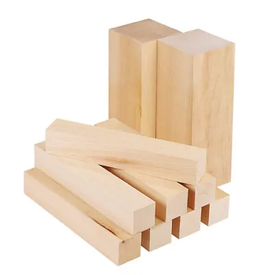 10PCS Soft Whittling Lime Wood Hand Carving Blanks Blocks Length 150mm Two Sizes • £12.79