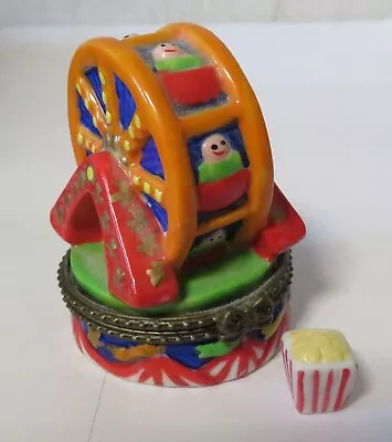 Ferris Wheel Hinged Trinket Box With Popcorn! • $19.95