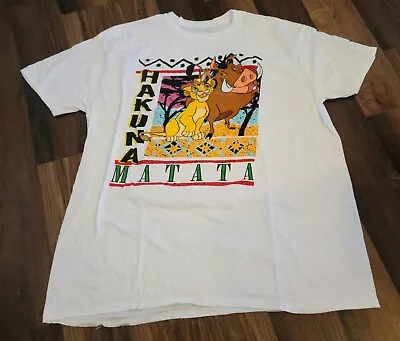 Vintage Disney The Lion King Hakuna Matata T-Shirt Size XXL • $20