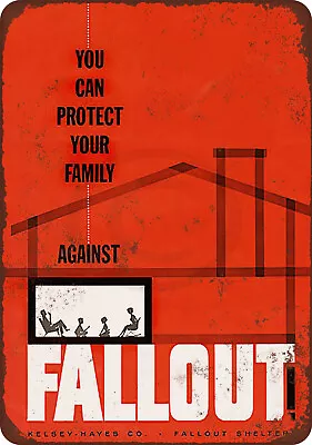 1954 Protect Your Family Fall Out Shelter Vintage Reproduction Metal Sign 8 X 12 • $21.95