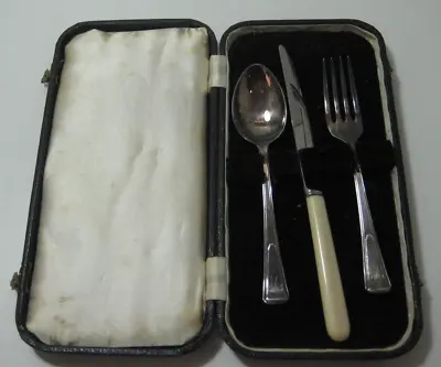 James RYALS Vintage Cutlery - Child's First Set In Original Presentation Box • £15