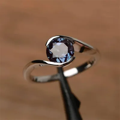 $1.90 • Buy Wedding 925 Silver Filled Ring Fashion Women Gifts Cubic Zircon Jewelry Sz 6-10