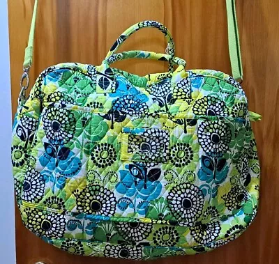 Vera Bradley XL Duffel Bag Limes Up Travel Trolley Sleeve Pockets Green 24  HTF • $95