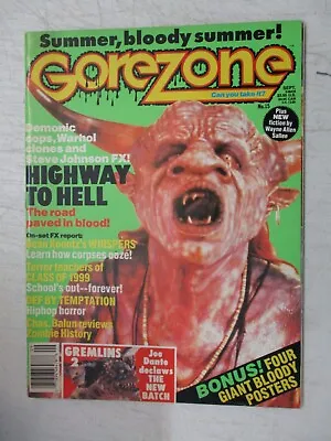 $14.95 • Buy Gorezone Magazine #15 September 1990 Highway To Hell Gremlins 2 Bloody Poster