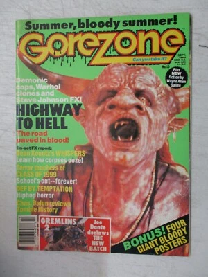 $14.95 • Buy Gorezone Magazine #15 September 1990 Highway To Hell Gremlins 2 Bloody Poster