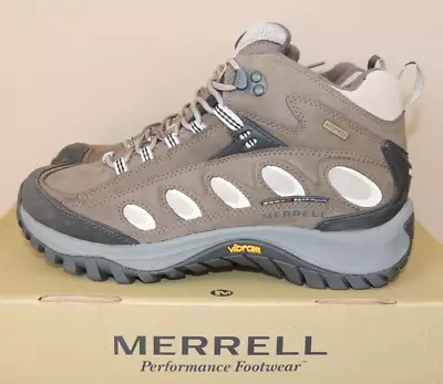 Nib New Womens Merrell Radius Mid Waterproof Suede Trail Hiking Boots 10 J86620 • $49.49