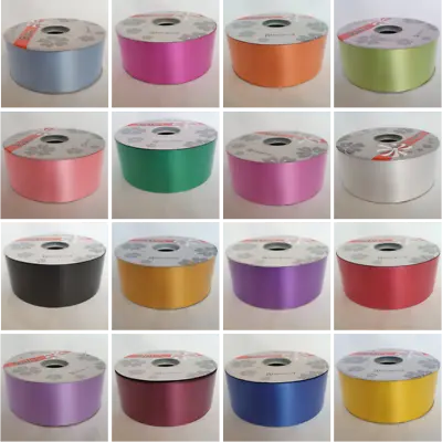 £7.99 • Buy 2inch 50 Mm Poly Ribbon For Wedding Florist Gift Craft 