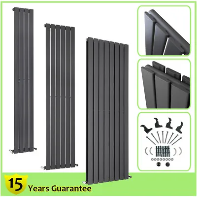 Vertical Tall Upright Flat Panel Designer Bathroom Column Radiators Anthracite • £70.99