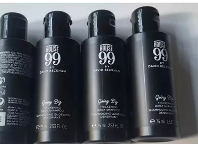 House 99 By David Beckham Going Big Thickening Shampoo 4X 75ml 300ml Travel New • £6.75