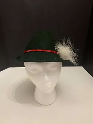 Vintage 1960's Green Scottish Felt Hat With Feather • $50