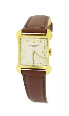 $2999.99 • Buy Vacheron Constantin 25mm 18k Gold Square Fancy Lug Mechanical Tank Watch 458/3B