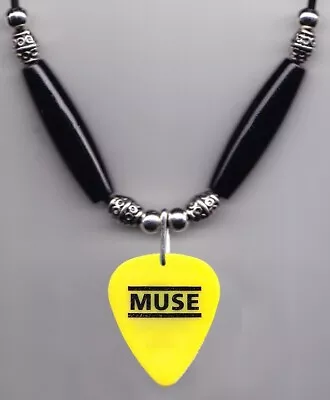 Muse Matthew Bellamy Signature Yellow Guitar Pick Necklace - 2016 Drones Tour • $15.99