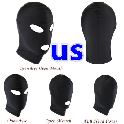 US Unisex Spandex Hood Mask Hood Blindfold Eye Face Cover Cosplay Party Costume • $8.07