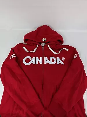 $25.95 • Buy Hudson Bay Canada 2010 Olympics Men's Hoodie Full-Zip Hooded Sweater Jacket Red
