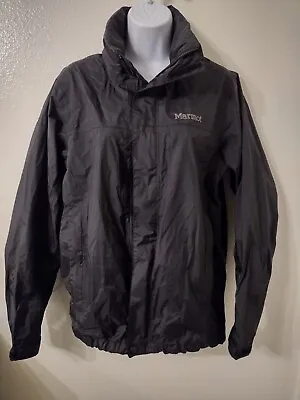 Men's Marmot PreCip Eco Jacket Sz S Black Waterproof Durable #Bin19 • $30