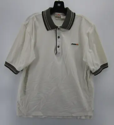 VINTAGE Ellesse Shirt Men Large White Pullover Golf Tennis Rugby Preppy 90s * • $22.24