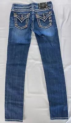 Miss Me Girls Skinny Stretch Denim Jeans Youth Size 14 • $22.99
